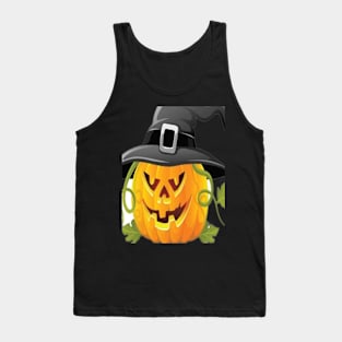 Pumpkin with a hat Tank Top